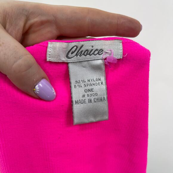 00s CHOICE Pink Vintage Ribbed One Shoulder Stretchy Club Top - Picture 3 of 6